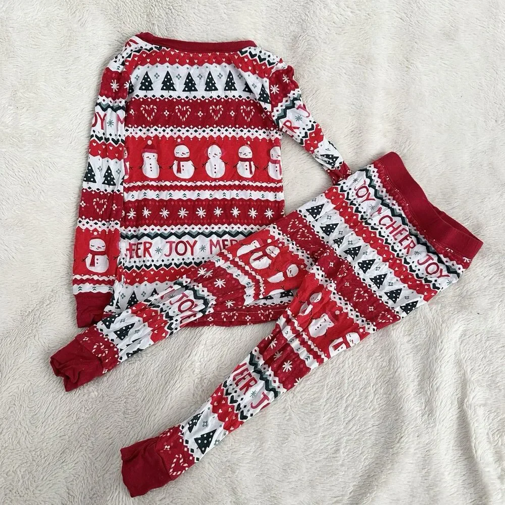 Little Sleepies Festive Fair Isle 2T Christmas Holiday Bamboo Long Sleeve Pjs